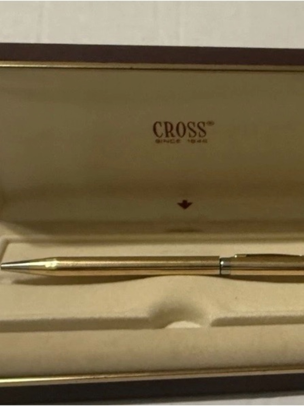 Vintage CROSS 18K GOLD FILLED GOLD BALLPOINT PEN USA #2802 Needs Repair Spring
